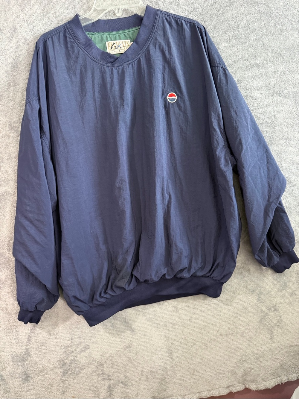 Vintage Pepsi Elements Haley Windbreaker Pullover Jacket Navy Blue XL 90s